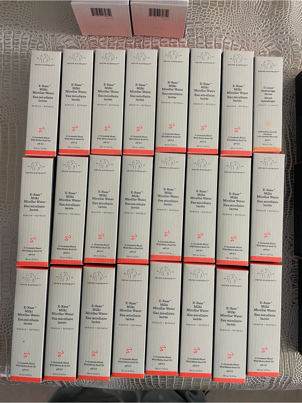 Drunk Elephant E-Rase Milki Micellar Water - White with Coral Accent